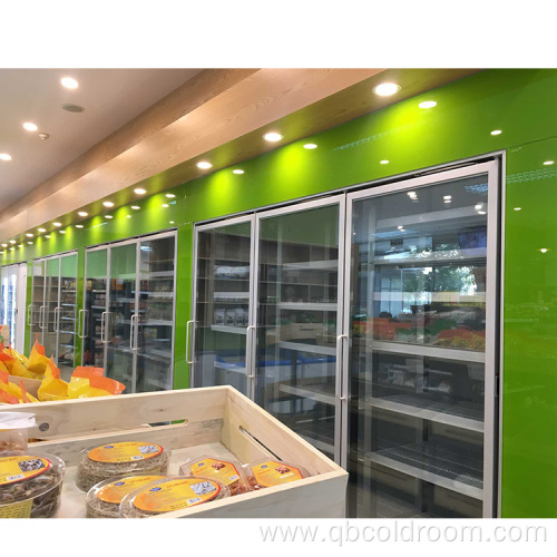 Supermarket Cold Storage Room with Glass door